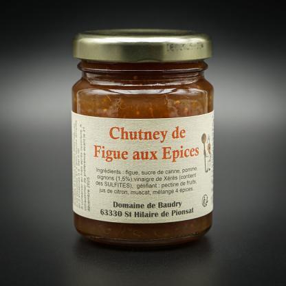 Chutney de Figue aux Epices 100g Domaine de Baudry