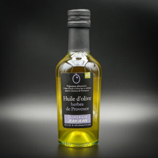 huile d'olive aux herbes de Provence - oliveraie Jeanjean