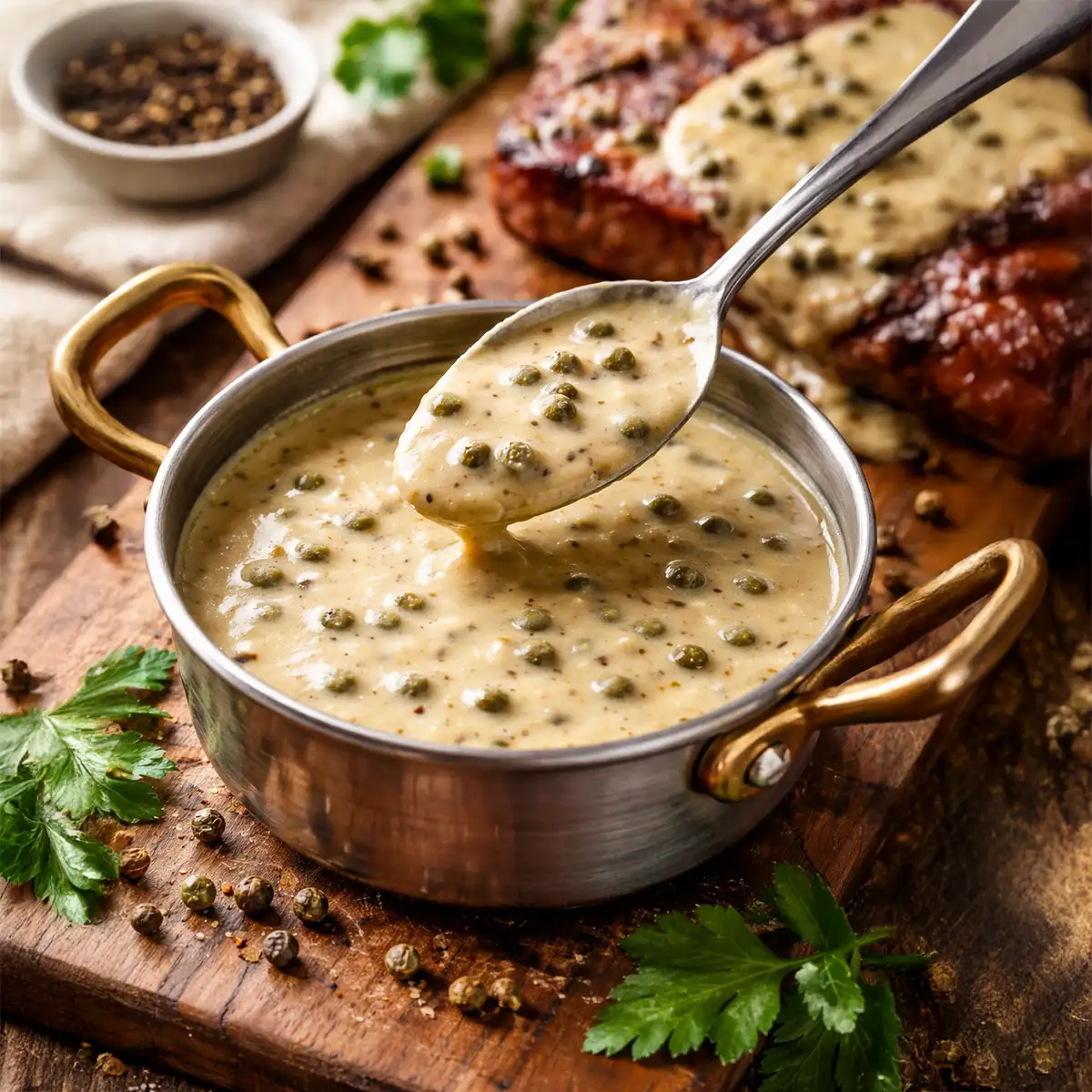 Sauce au poivre vert déshydraté